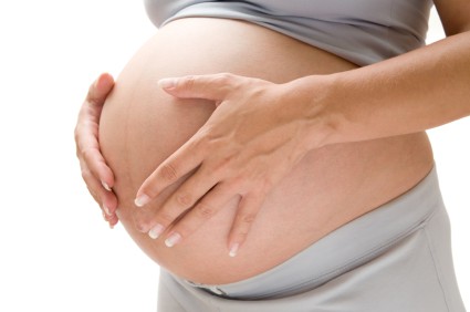 Pregnant Woman Holding Belly