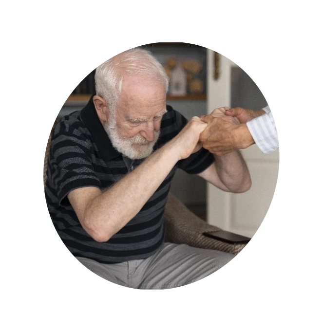 Assisting an elderly individual afflicted by Alzheimer's disease